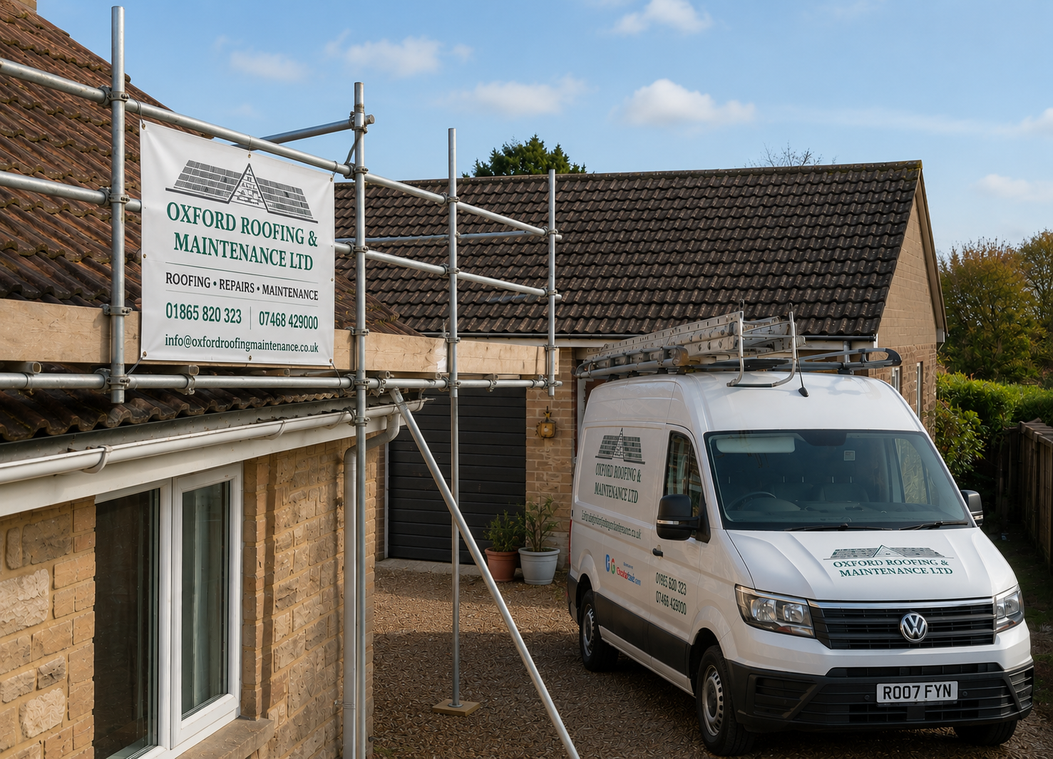 Oxford Roofing and Maintenance company headquarters and team
